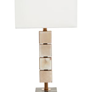 Meridia White Fabric Shade Table Lamp