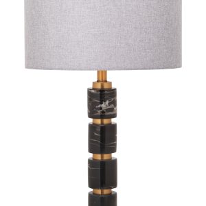 Meridia Grey Fabric Shade Table Lamp