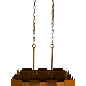 Kalia Metal Brass Finish Pendant Light With Eight Bulbs