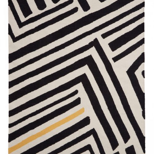 Vento Black and White Rug