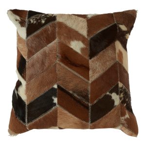 Sirocco Natural Leather Patchwork Cushion