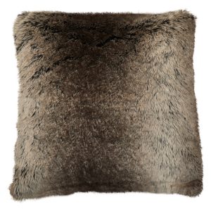 Levanté Mocha Ombre Square Fur Cushion