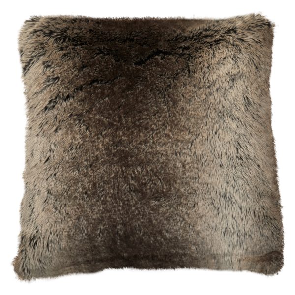 Levanté Mocha Ombre Square Fur Cushion