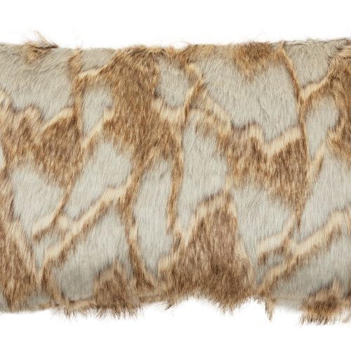 Levanté Grey And Natural Fur Cushion