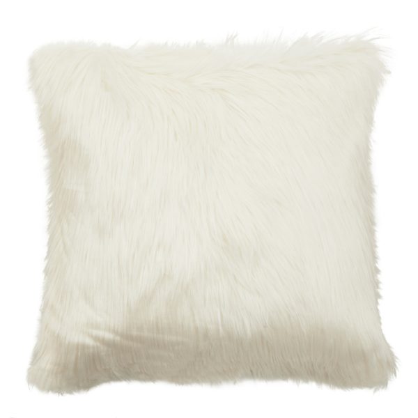 Levanté Cream Square Fur Cushion