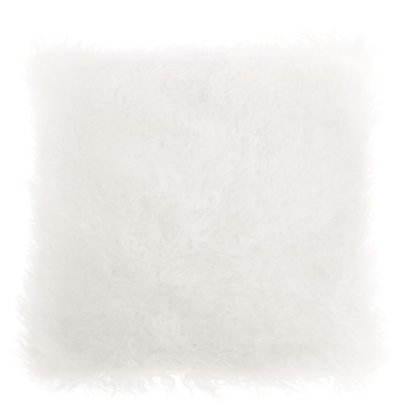 Maiolica Fur White Square Cushion