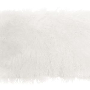 Maiolica Fur White Rectangular Cushion