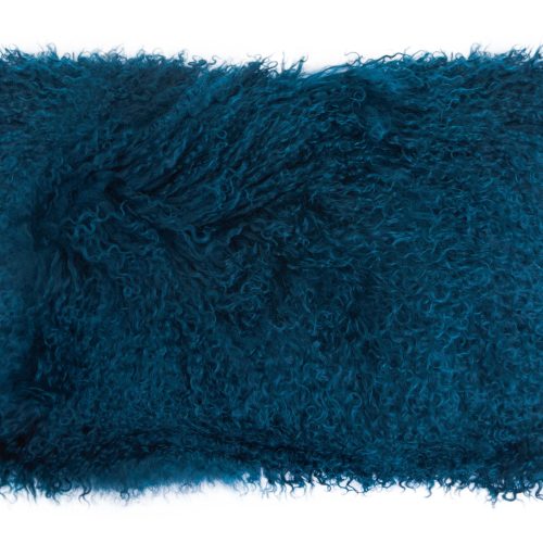 Maiolica Fur Teal Rectangular Cushion