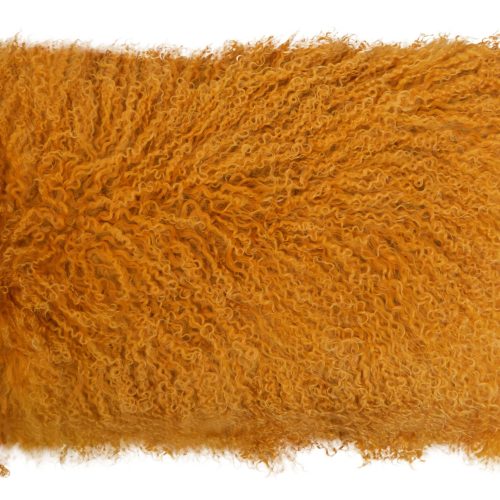 Maiolica Fur Ochre Rectangular Cushion