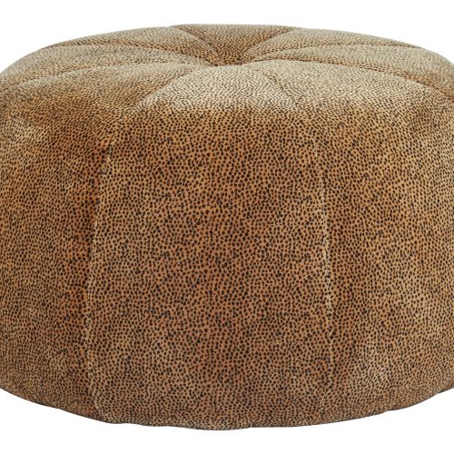 Massalia Leopard Print Pouffe