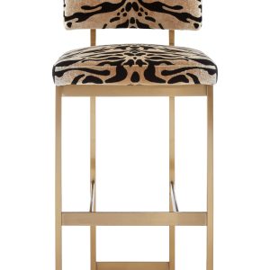 Massalia  Tiger Print Bar Stool