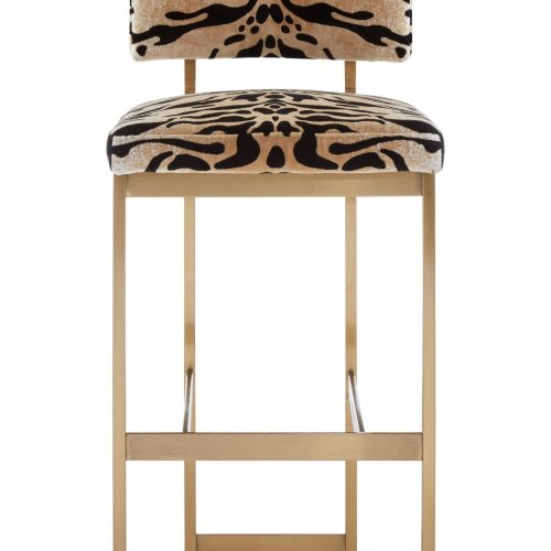 Massalia  Tiger Print Bar Stool