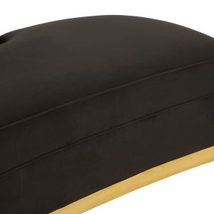 Brumelle Black Left Arm Chaise Longue