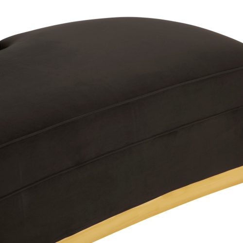 Brumelle Black Left Arm Chaise Longue