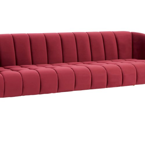 Bellaria 3 Seat Wine Velvet Sofa