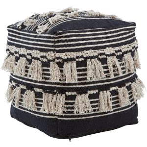 Circolo Black Pouffe