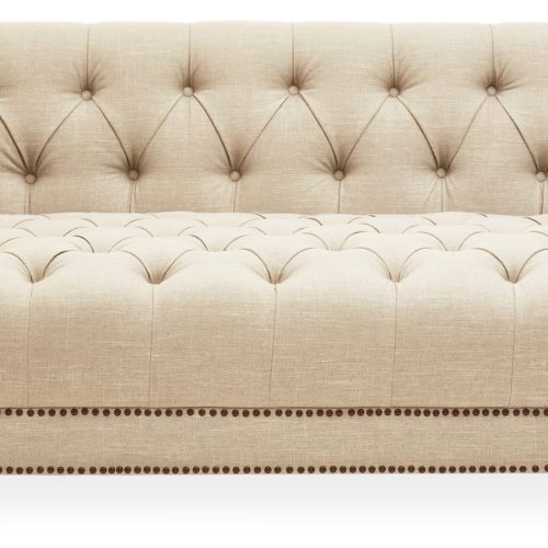 Sable 3 Seat Stone Fabric Sofa
