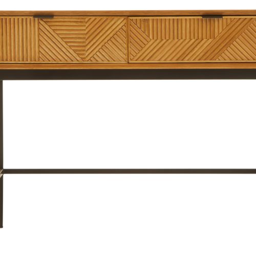 Jesolo Natural Finish Console Table with 2 Drawers