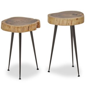 Nizza Set Of 2 Acacia Wood Side Tables