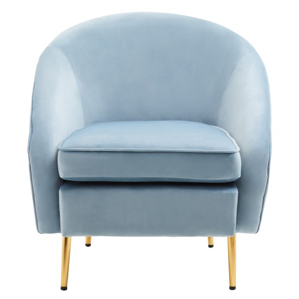 Ylenia Aqua Blue Velvet Armchair