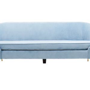 Ylenia 3 Seat Aqua Blue Velvet Sofa