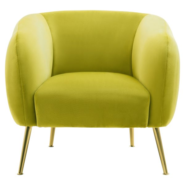 Ylenia Olive Velvet Armchair