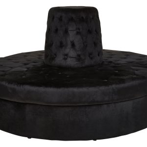 Hacienda Black Velvet Modular Round Sofa