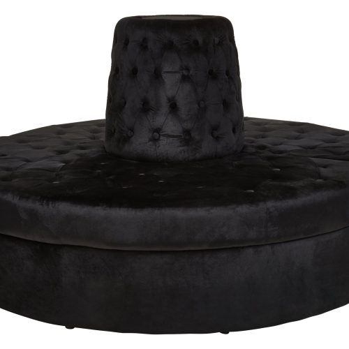 Hacienda Black Velvet Modular Round Sofa