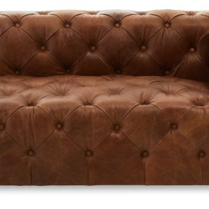 Hermosa  Tufted Leather Left Arm Sofa