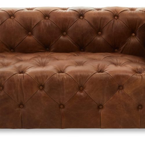 Hermosa  Tufted Leather Left Arm Sofa