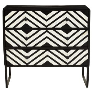 Fusione di Perla Three Drawer Chest with Bone Inlay