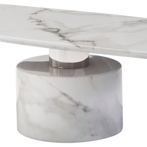 Sinfonia White Marble Coffee Table