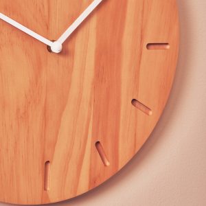 Venetia Natural Finish Oak Wood Wall Clock