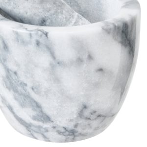 Savona Grey Marble Tapered Mortar and Pestle