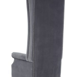 Raffaella Grey Velvet Tall Porter Chair