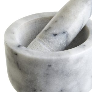 Savona Grey Marble Straight Mortar And Pestle