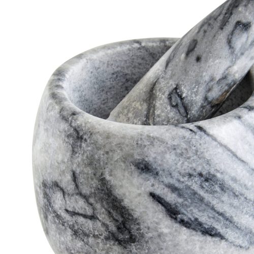 Savona Grey Marble Clean Sided Mortar And Pestle