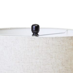 Evviva Matte Black and Ivory Table Lamp