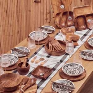 Kastella Acacaia Two Section Serving Dish With Handles