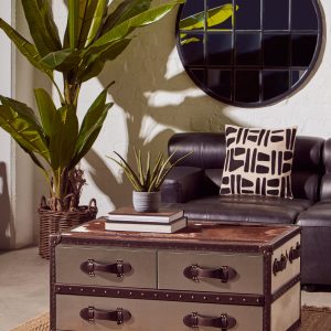 Doria Round Metal Wall Mirror