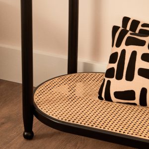 Ornella Natural And Black Rectangular Cushion