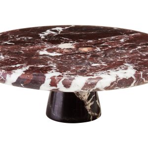 Selva Red Marble Cake Stand