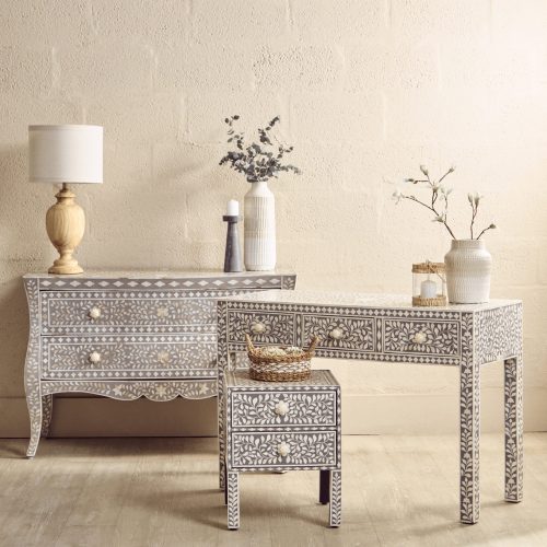 Fusione di Perla Chest of 2 Drawers with Mother of Pearl Inlay