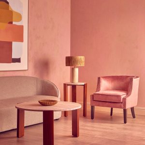 Cielor Natural Papier Mache Table Lamp With Natural Raffia Shade