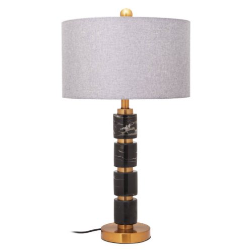 Meridia Grey Fabric Shade Table Lamp Meridia Grey Fabric Shade Table Lamp