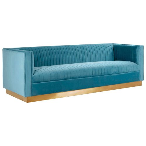 Opaline 3 Seat Light Blue Sofa