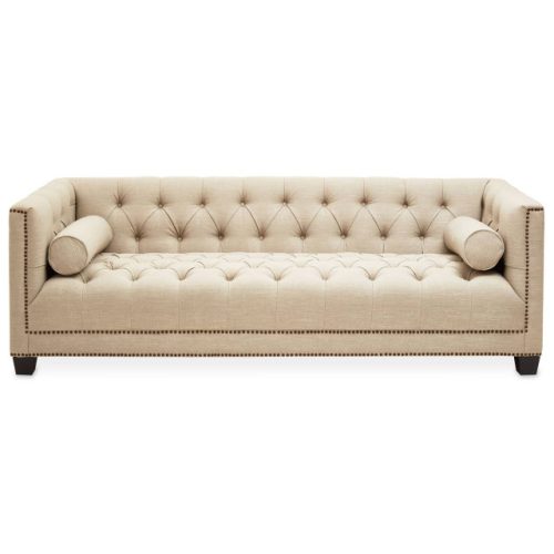 Sable 3 Seat Stone Fabric Sofa