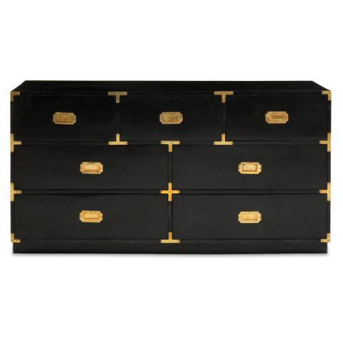 Sandalo Seven Drawer Black Mango Wood Chest