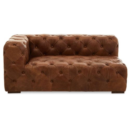 Hermosa Tufted Leather Right Arm Sofa