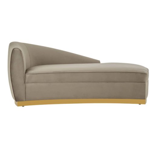 Brumelle Grey Left Arm Chaise Longue